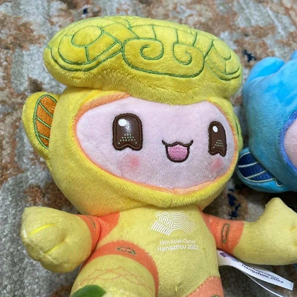 Cute & Unique Hangzhou China Plush Toys With Stretchy Wire Arms In Blue & Yellow